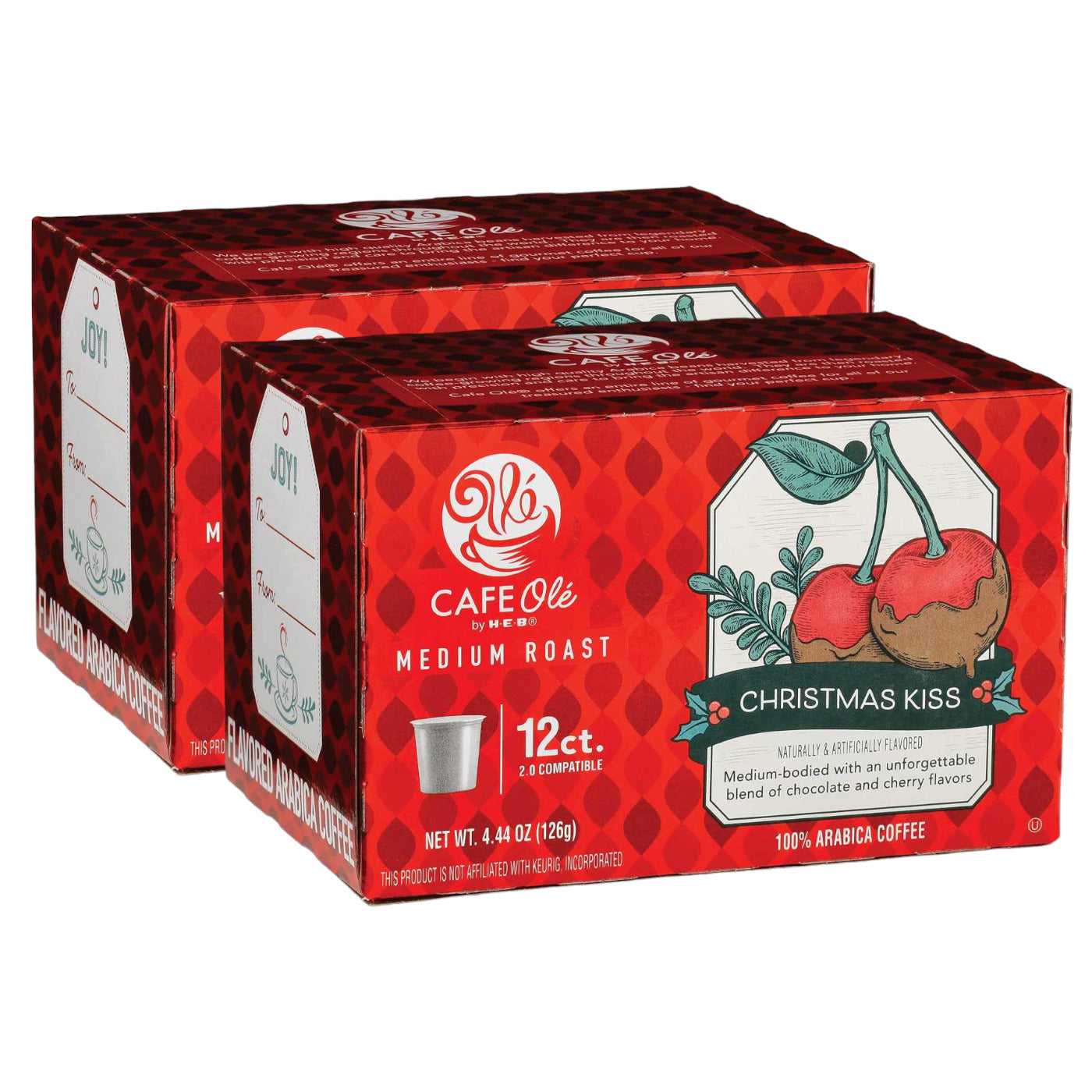HEB Cafe Ole Christmas Kiss Medium Roast Single Serve Cups by HEB (2 pack) HB196B-014