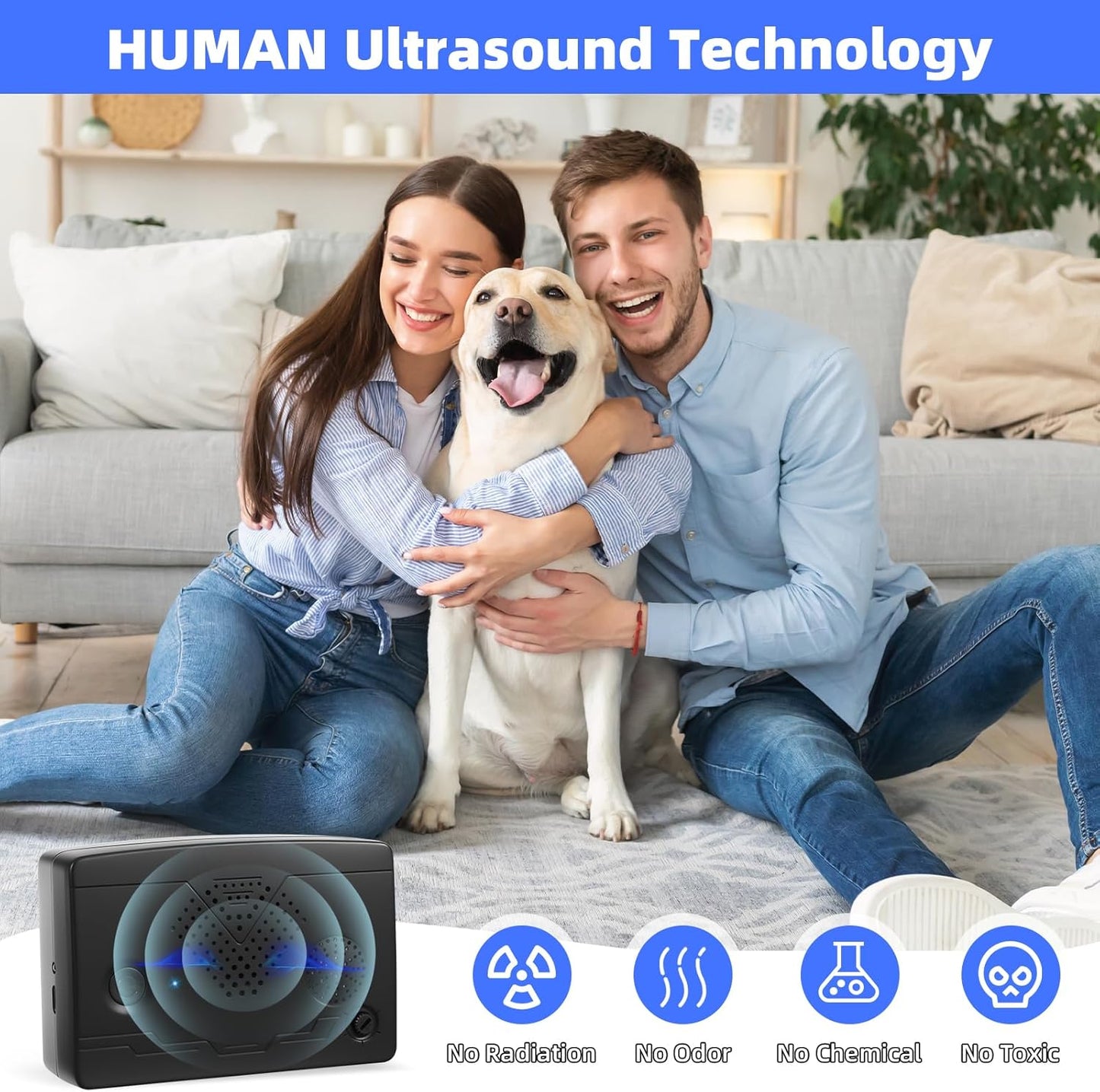 2025 2Pack Ultrasonic Bat Repellent Outdoor Attic Bird Deterrent Indoor Rechargeable