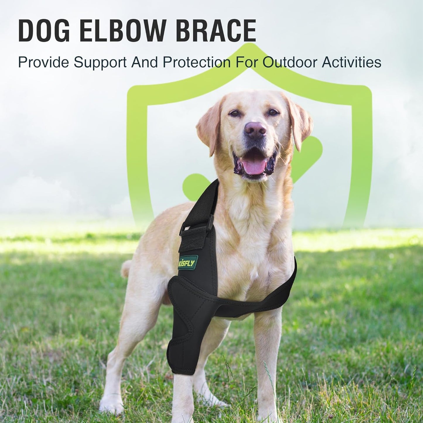 Dog Elbow Pads Size L for Calluses Pressure Sores Shoulder Support Front Leg