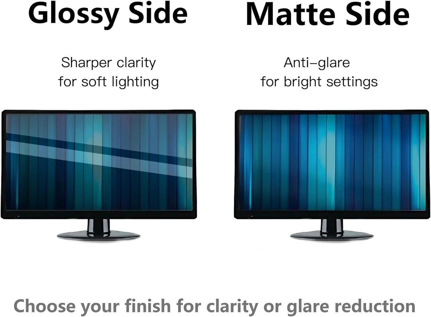 Computer Privacy Screen Shield 27" for 16:9 Widescreen Desktop Monitor Pack of 2