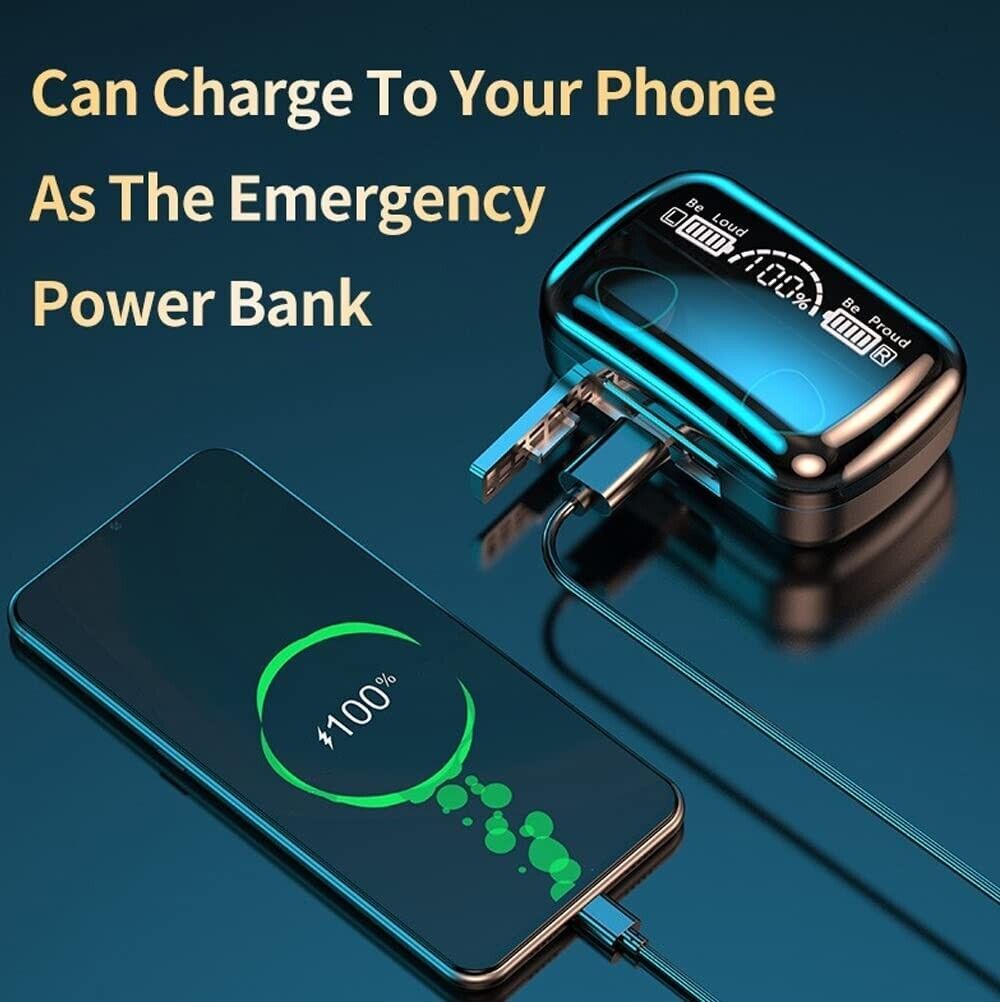 Wireless Earbuds Bluetooth 5.1 TWS Earphones with 2200mAh Charging Box - In-Ear