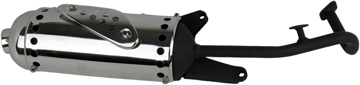 GY6-50cc Scooter Performance Exhaust Muffler 4 Stroke QMB139 Black Cannister