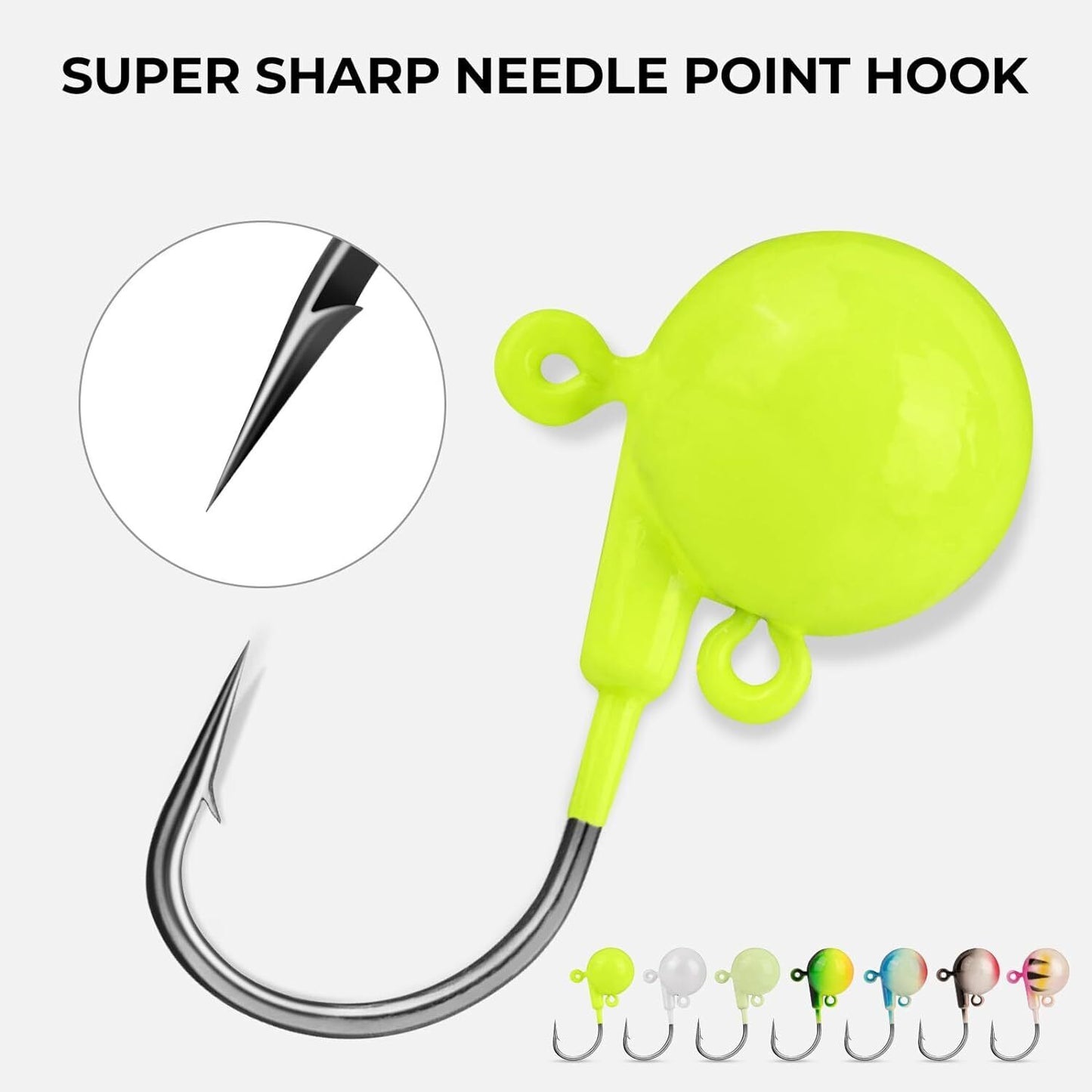 MadBite Dead Drop Jig Heads Smaller Profile, Convenient Pro Packs Sharp Needle