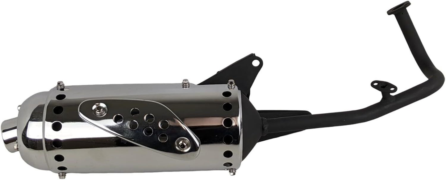 GY6-50cc Scooter Performance Exhaust Muffler 4 Stroke QMB139 Black Cannister