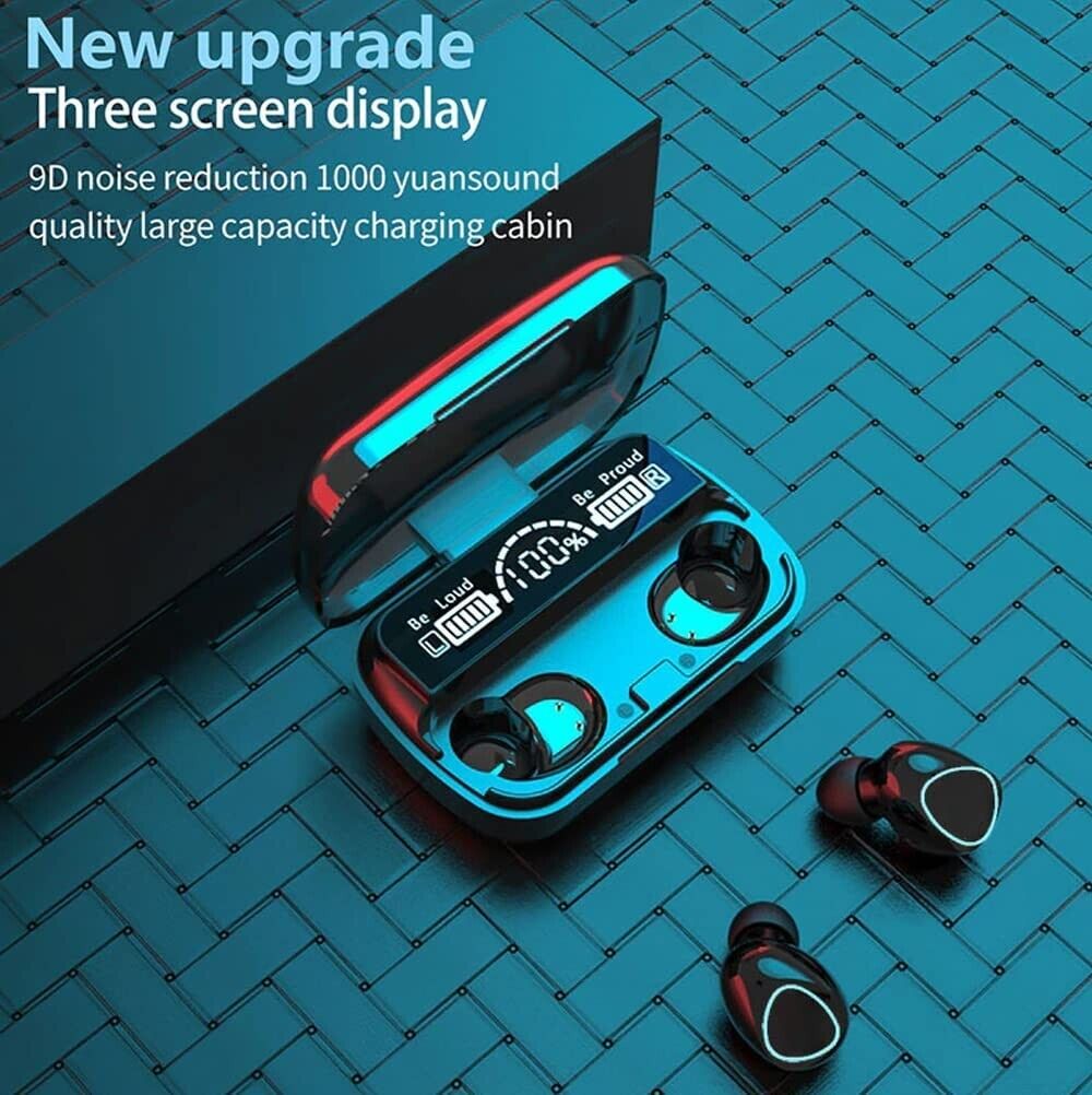 Wireless Earbuds Bluetooth 5.1 TWS Earphones with 2200mAh Charging Box - In-Ear