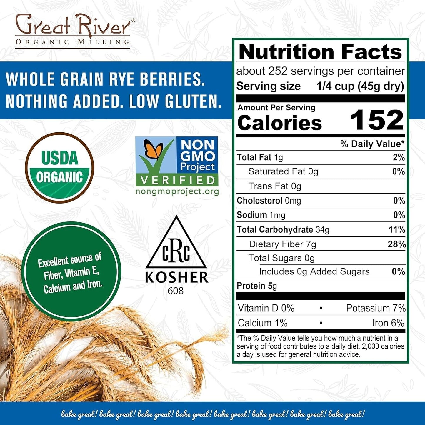 Great River Organic Milling Whole Grain Hard Red Spring Wheat 25-Pound Pack Of 1