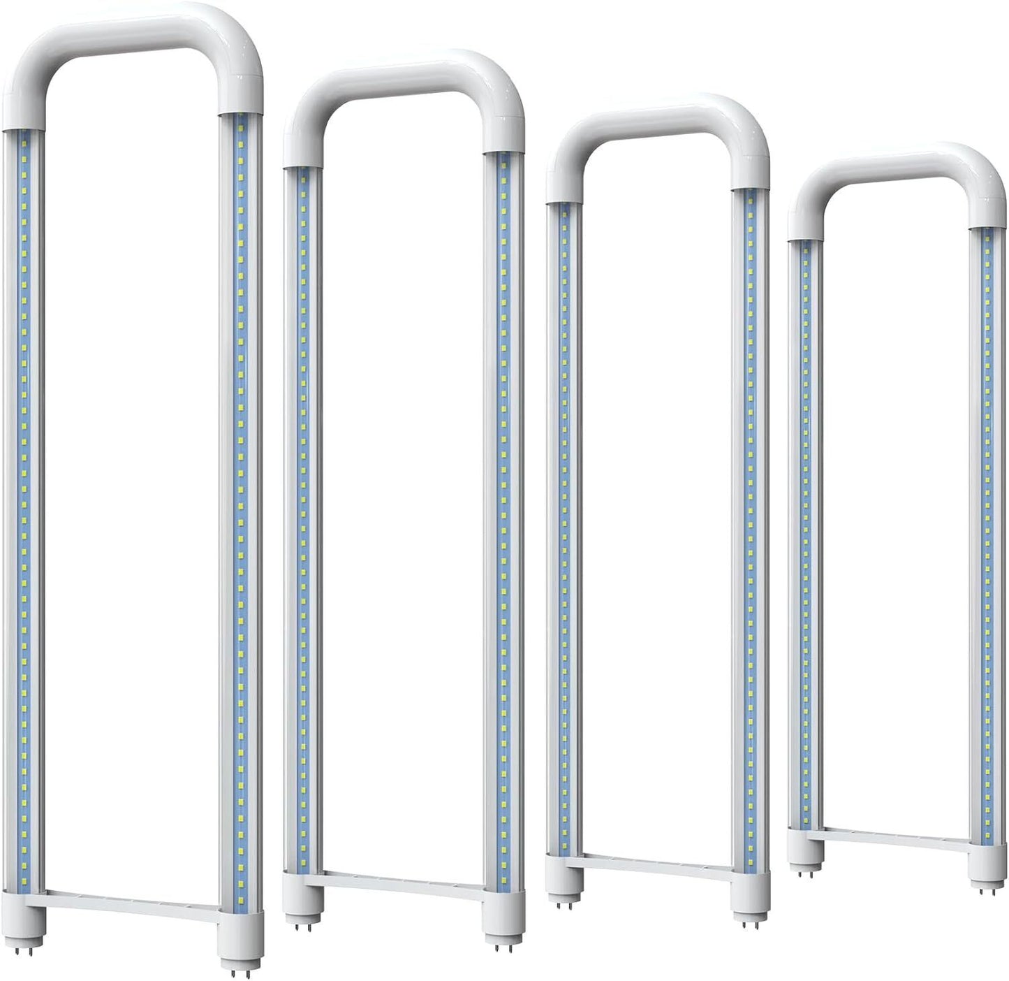 U Shaped LED Tube Lights, T8 T12, 18W(40W Equiv.), 6000K Super 6000K-4 Pack