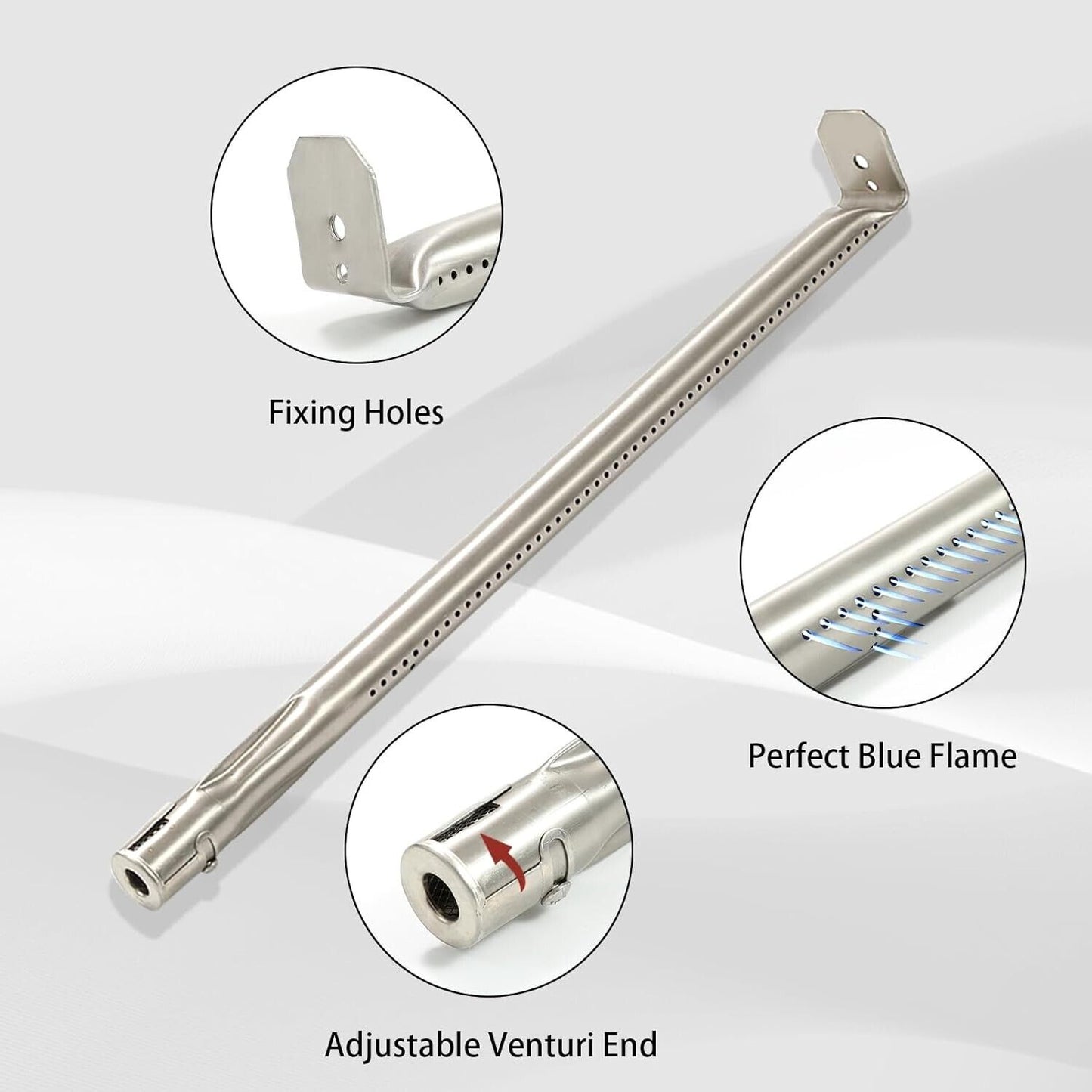 Set Of 4 YIHAM KB837 Grill Burner Tubes Stainless Steel for Napoleon Legend 485