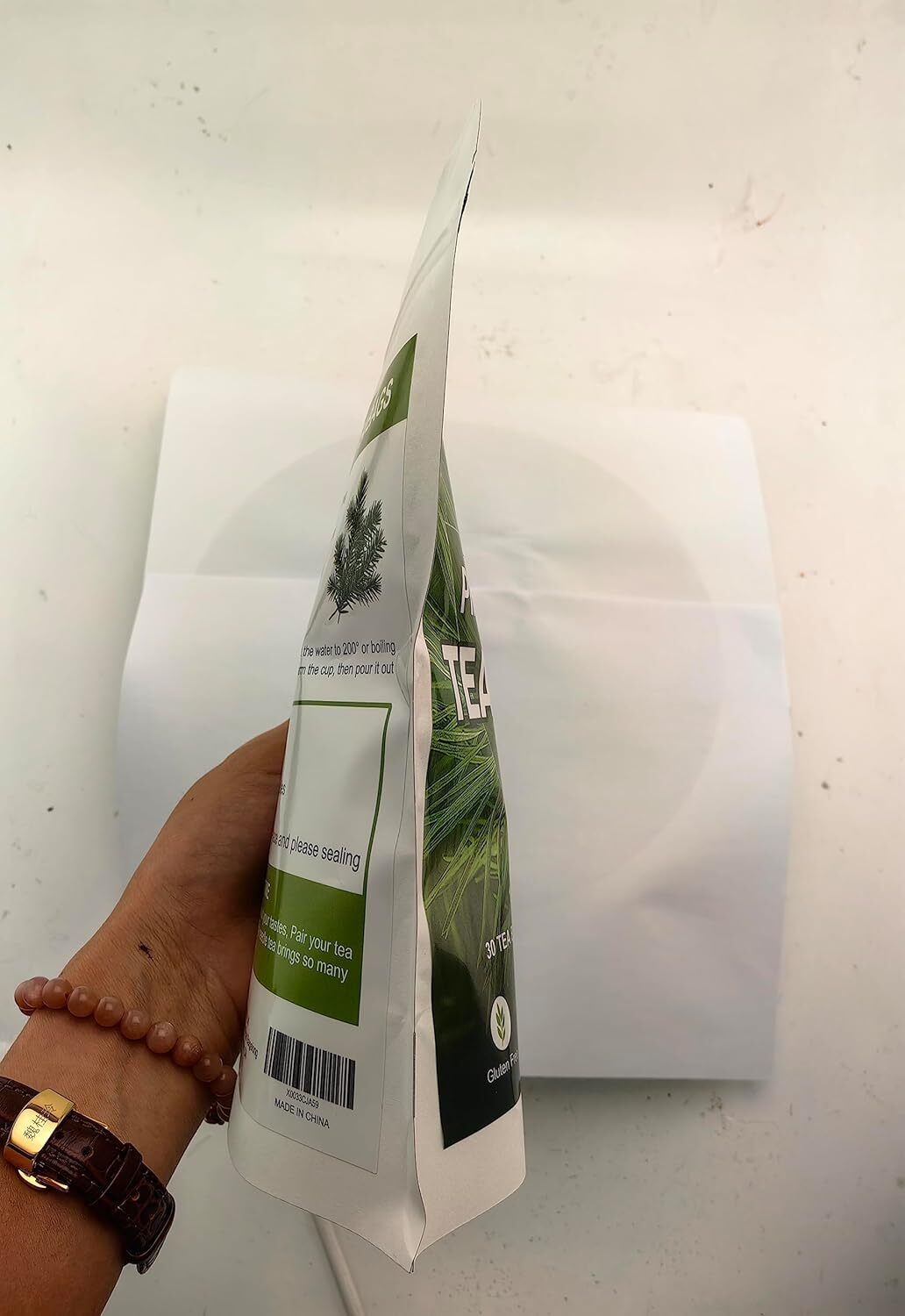 Pine Needle Tea 30 Bags for Respiratory Support, Cleanse Tea Natural Herbal Tea