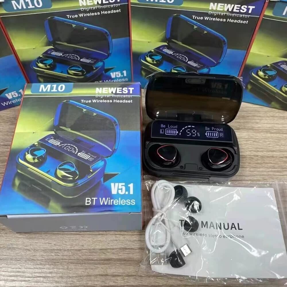 Wireless Earbuds Bluetooth 5.1 TWS Earphones with 2200mAh Charging Box - In-Ear
