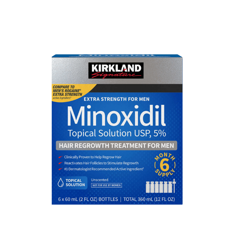 Kirkland Minoxidil 5 Extra Strength Men Hair Growth Solution 6 mont