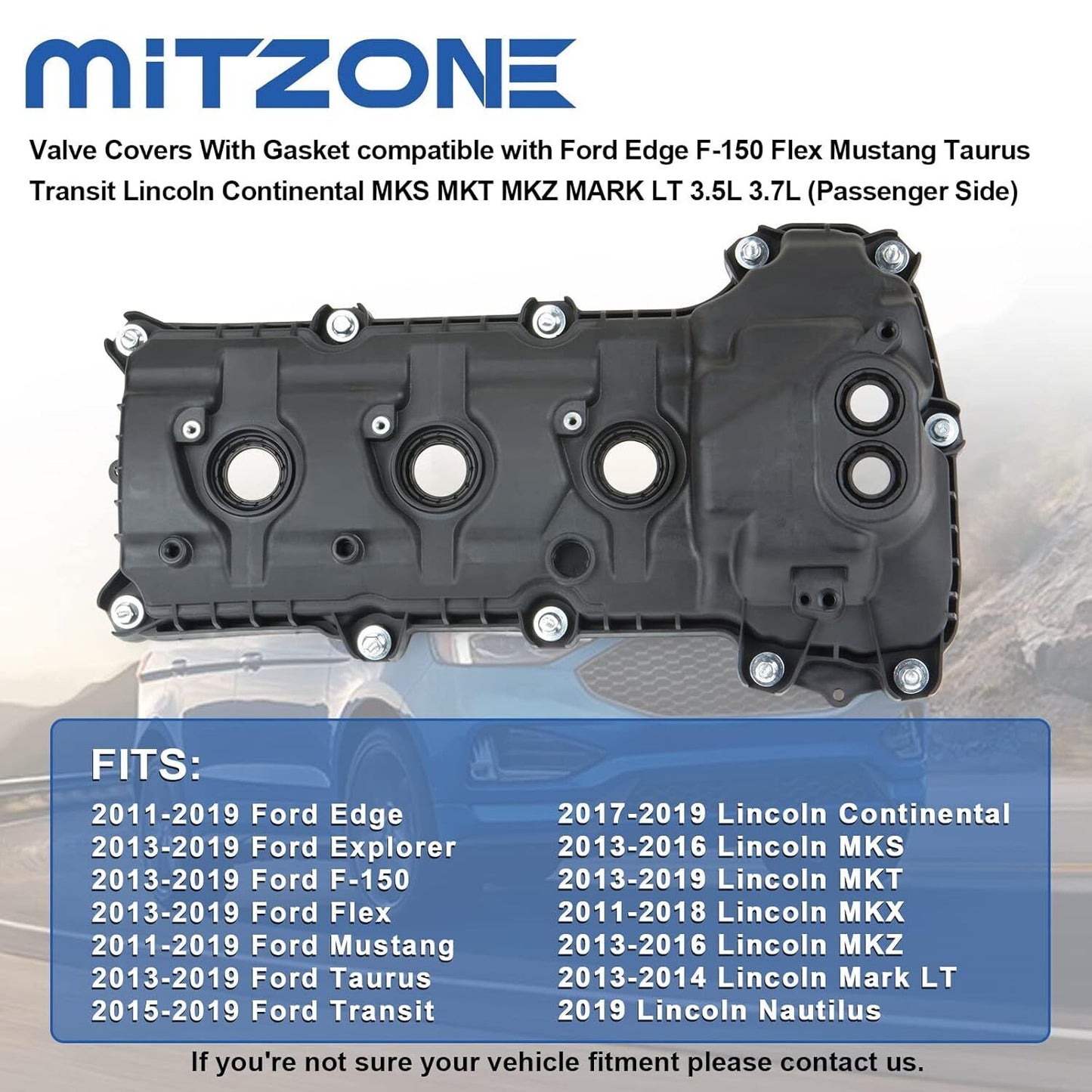 Valve Covers with Gasket Compatible with Ford Edge F-150 Flex Mustang Taurus