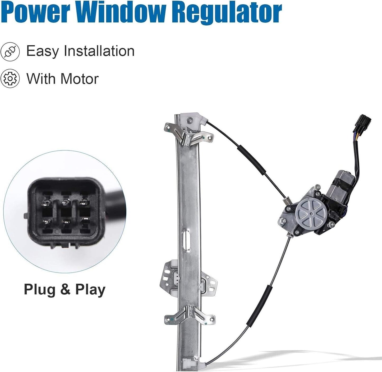 Power Window Motor and Regulator Assembly Front Left fits 03-07 Honda Accord