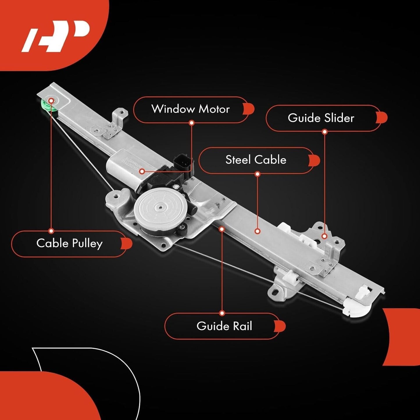 Power Window Regulator For 2014-2020 Nissan Rogue Front Right Passenger Side