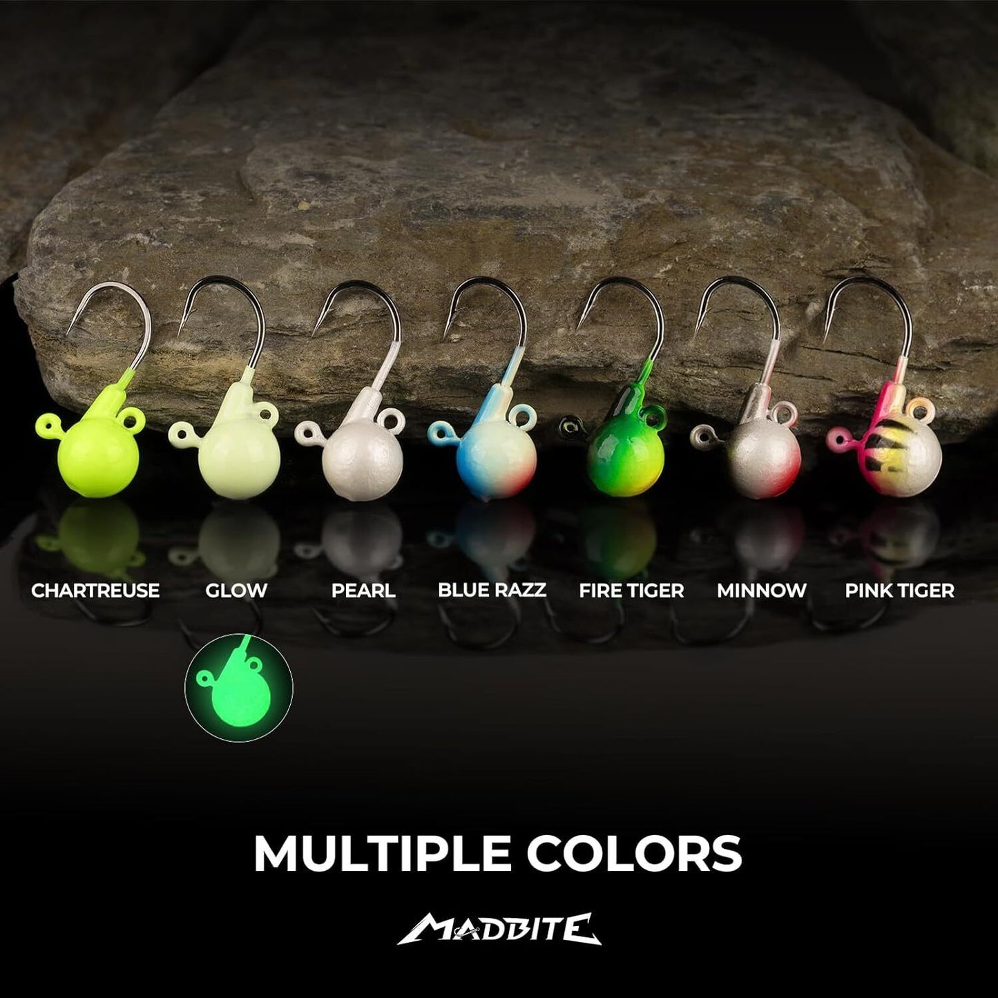 MadBite Dead Drop Jig Heads Smaller Profile, Convenient Pro Packs Sharp Needle