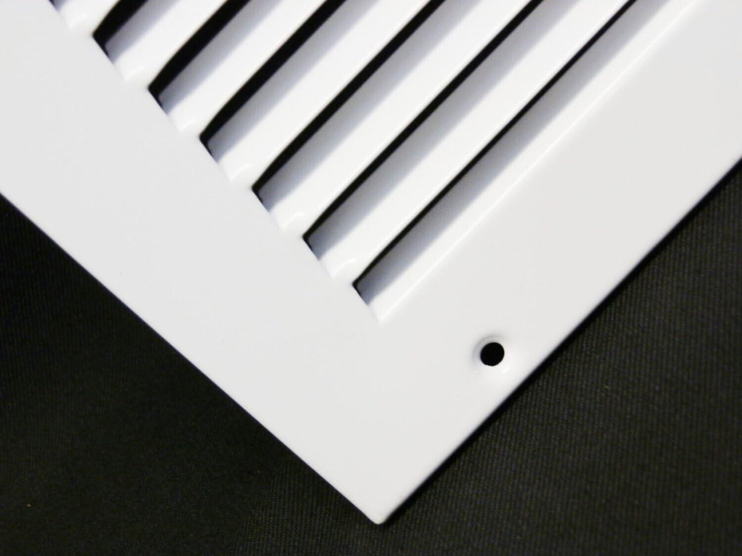 30" x 6" Steel Return Air Grille - Sidewall & Ceiling HVAC Duct Cover - White