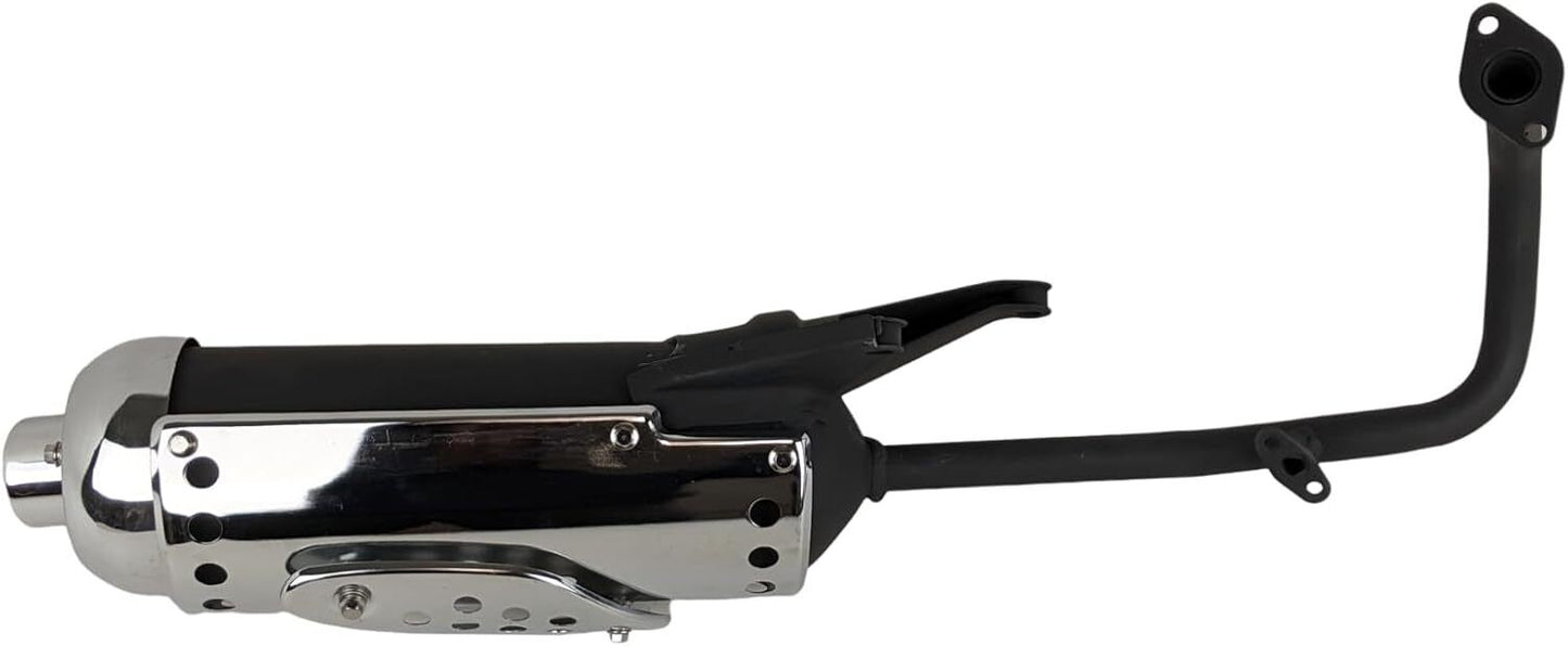 GY6-50cc Scooter Performance Exhaust Muffler 4 Stroke QMB139 Black Cannister
