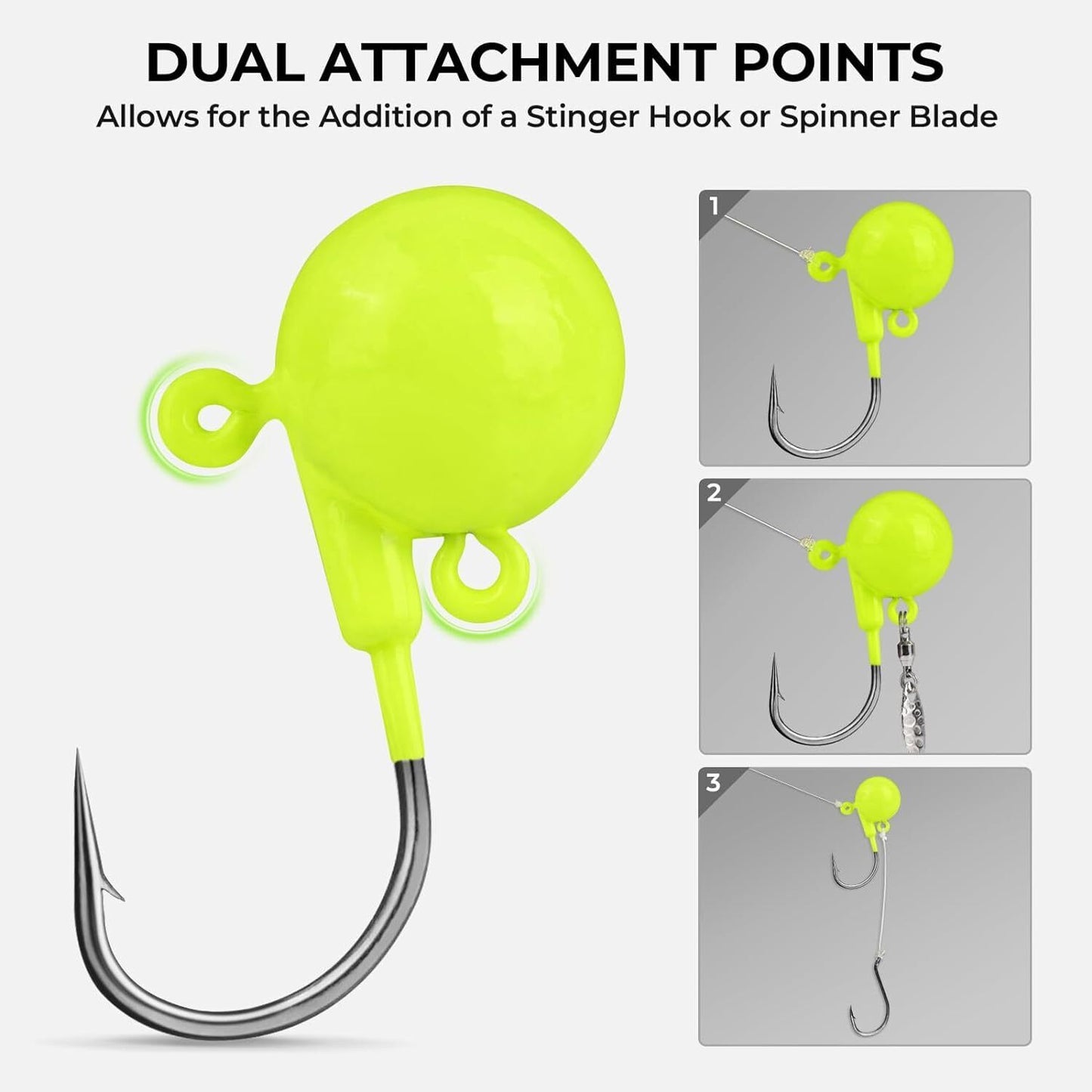 MadBite Dead Drop Jig Heads Smaller Profile, Convenient Pro Packs Sharp Needle
