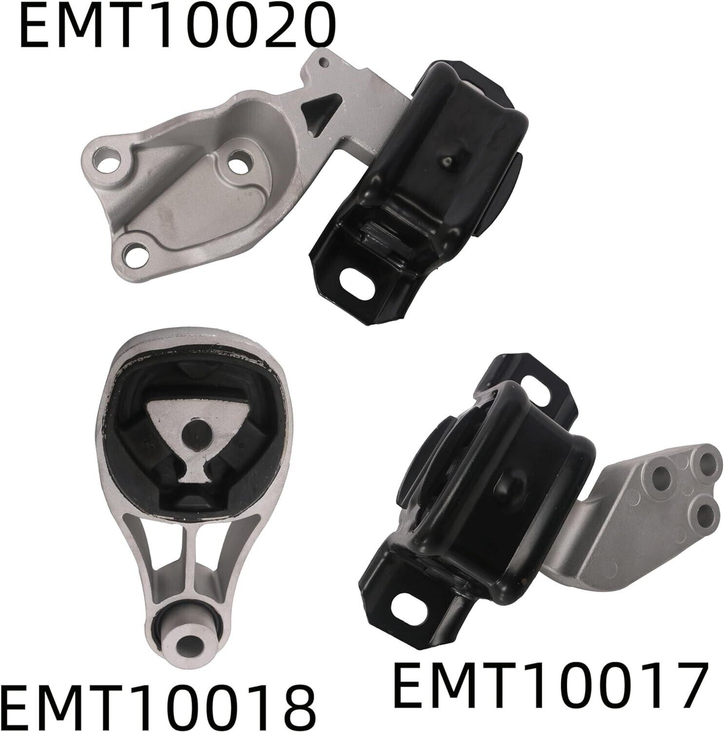 Set of 3 Engine & Transmission Mounts Fits: 2008-2015 Smart Fortwo (1.0L, L3)