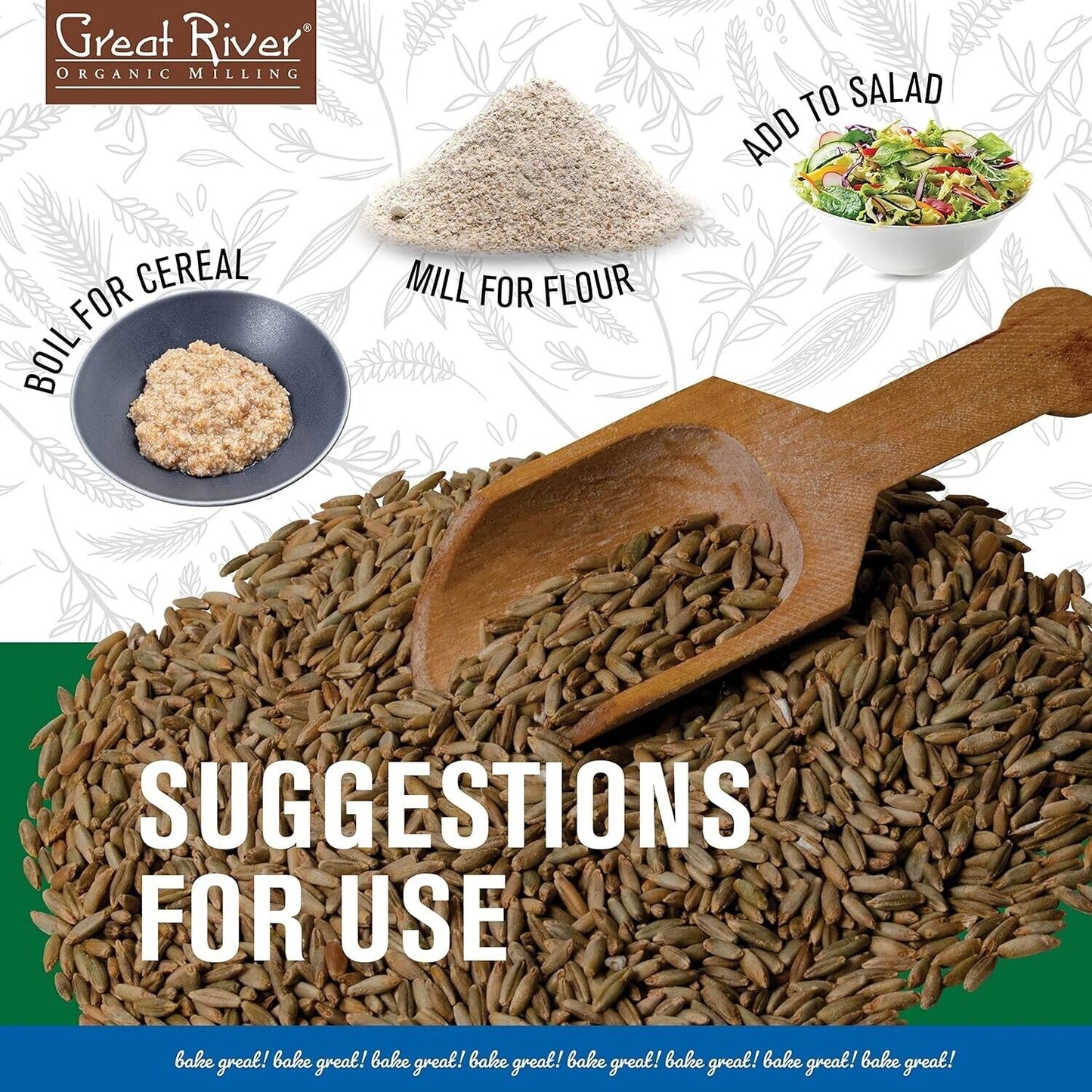 Great River Organic Milling Whole Grain Hard Red Spring Wheat 25-Pound Pack Of 1