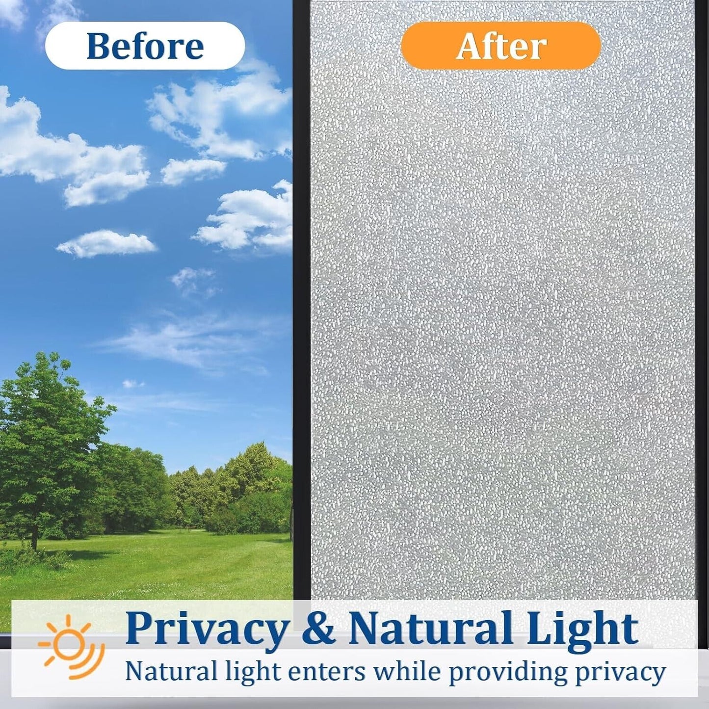 Sun Blocking Frosted Window Tinting Privacy Anti UV Heat Control Film