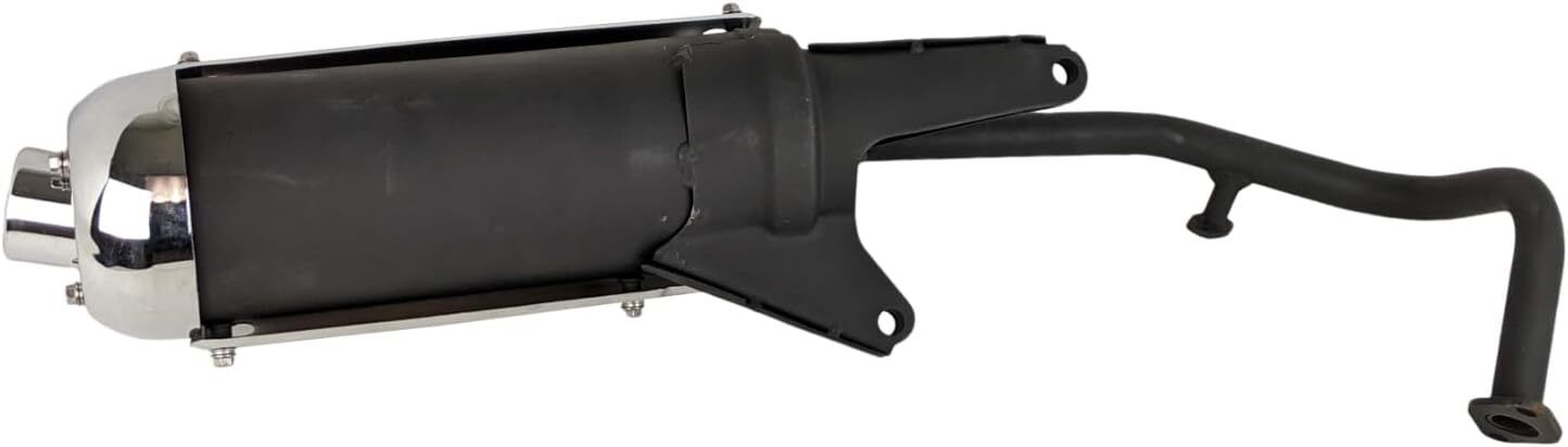 GY6-50cc Scooter Performance Exhaust Muffler 4 Stroke QMB139 Black Cannister