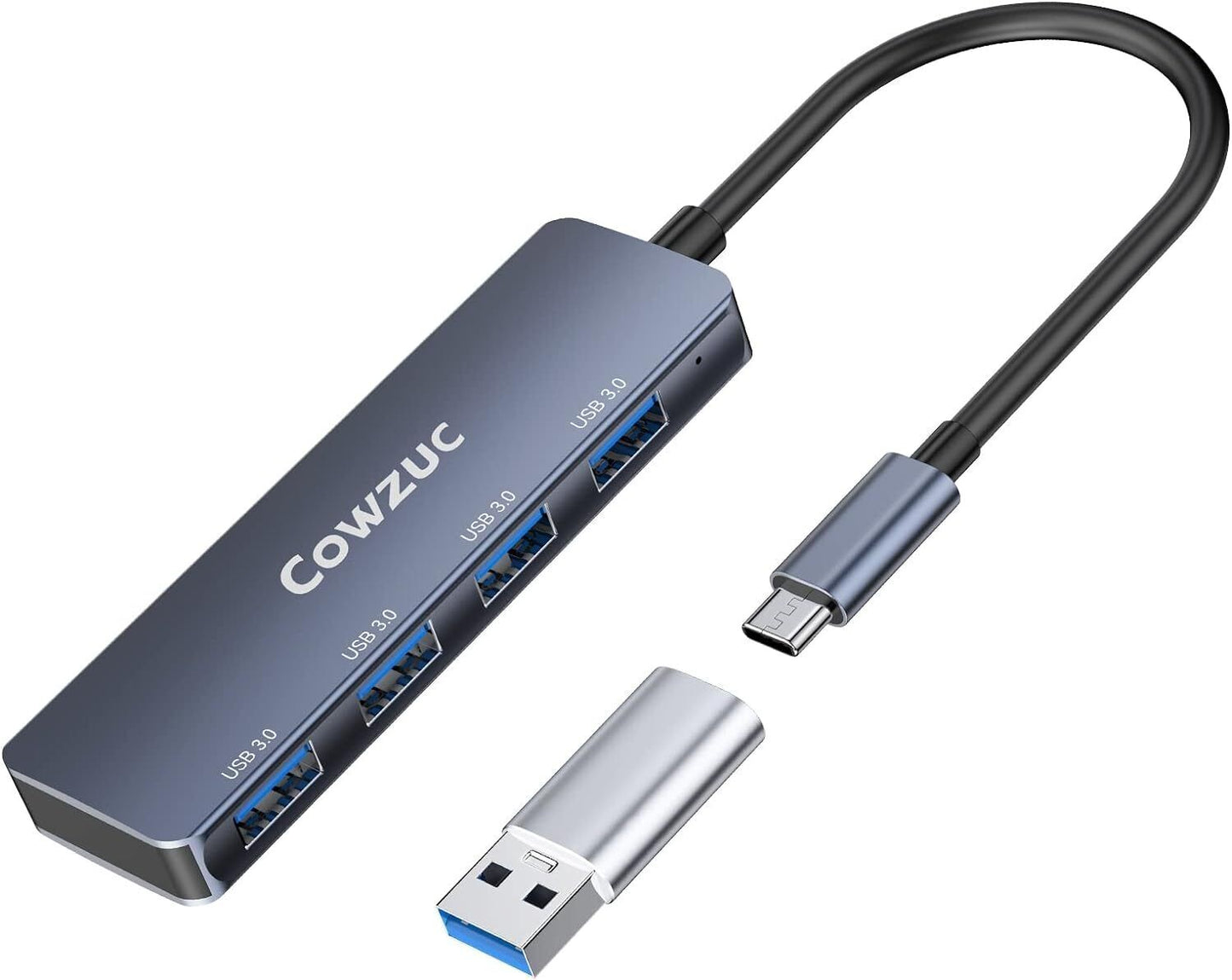 USB 3.0 Hub 4-Port USB Hub USB Splitter USB Expander for Laptops Flash Drive HDD