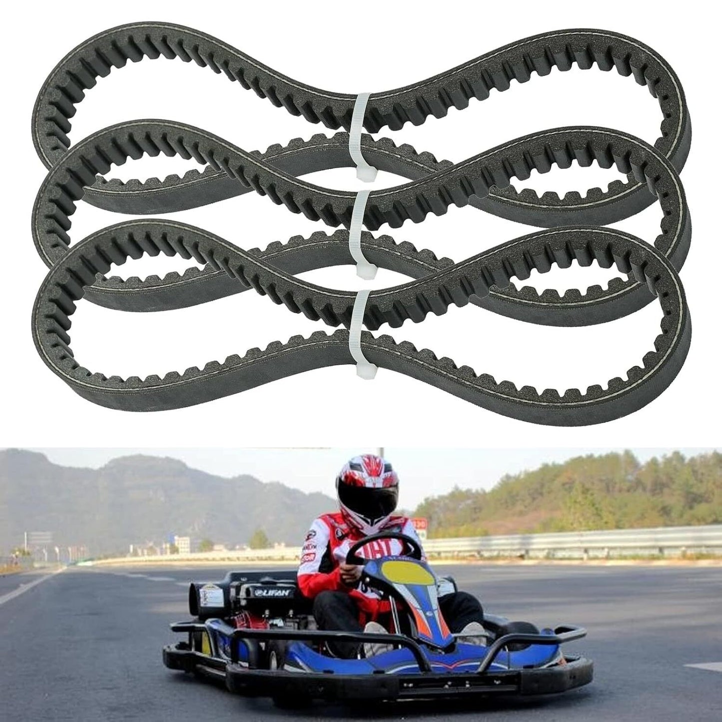 For Comet 203590 203590A 203590B 203590C Go Kart Torque Converter Belt 3pcs