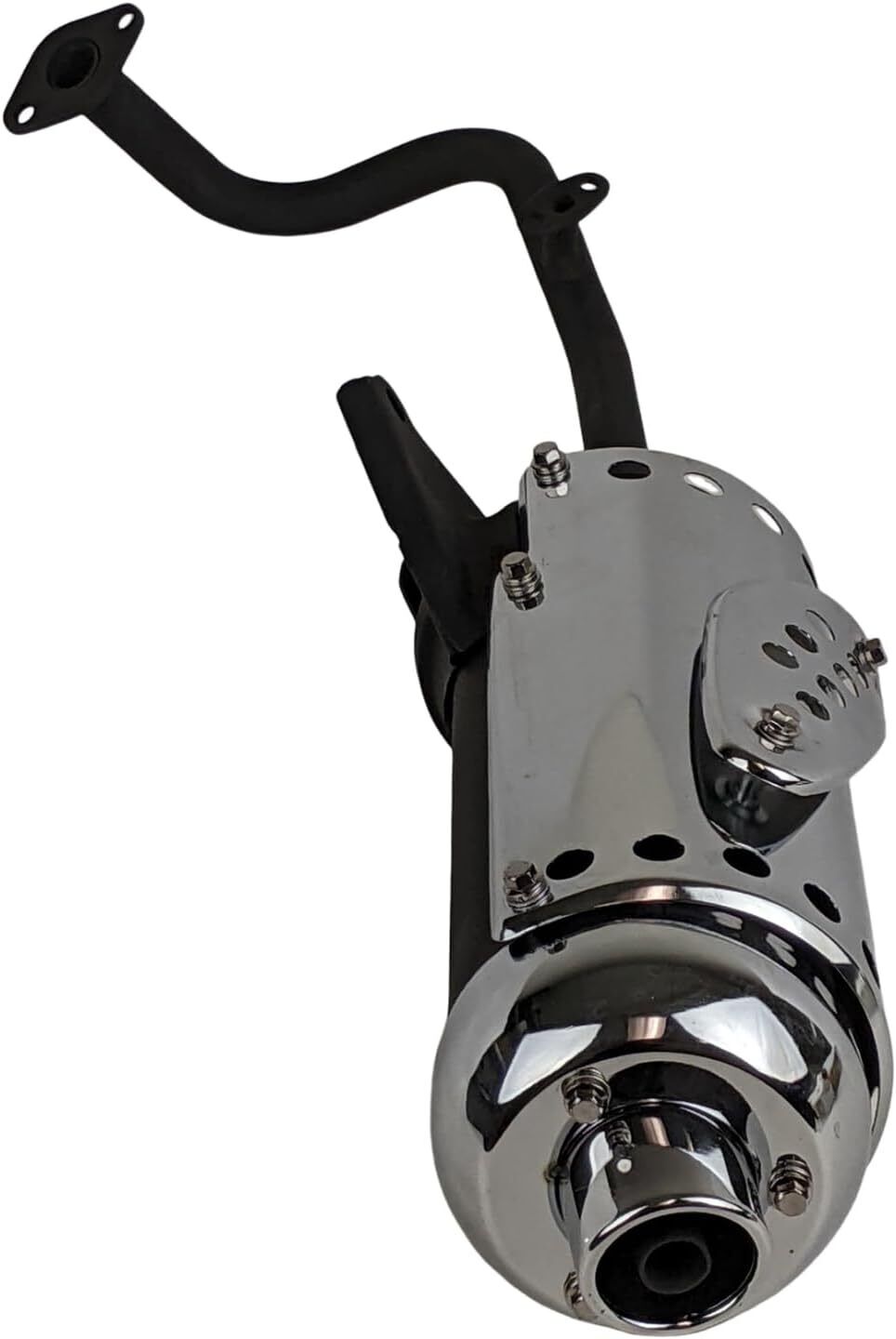 GY6-50cc Scooter Performance Exhaust Muffler 4 Stroke QMB139 Black Cannister
