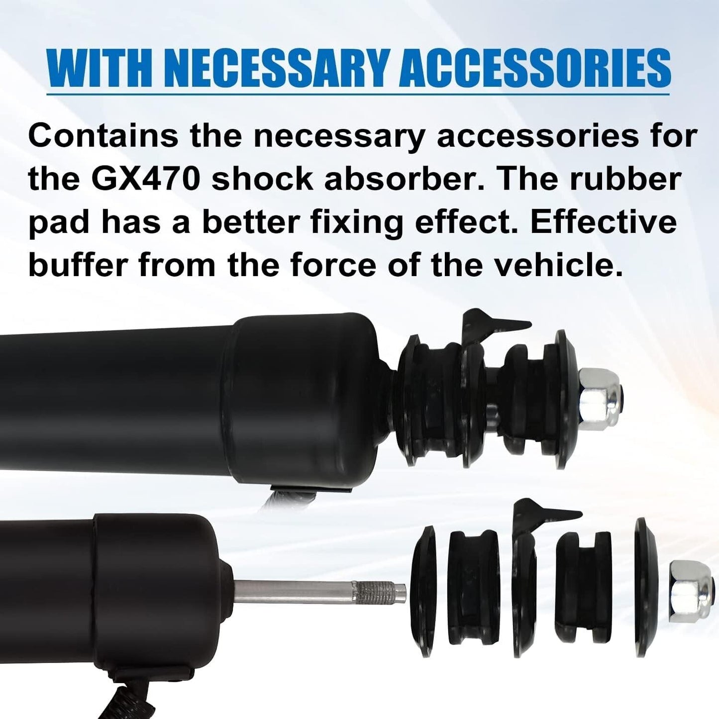 2X Rear Air Shock Absorbers For 2003-2009 Lexus GX470 48530-69485 Land Cruiser