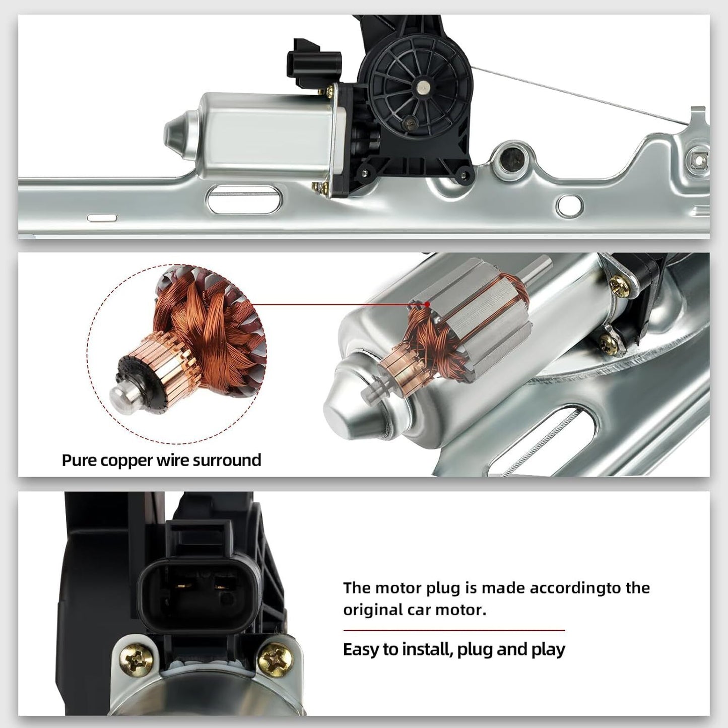 Power Window Regulator Assembly With Motor Front Left Driver Side For Silverado