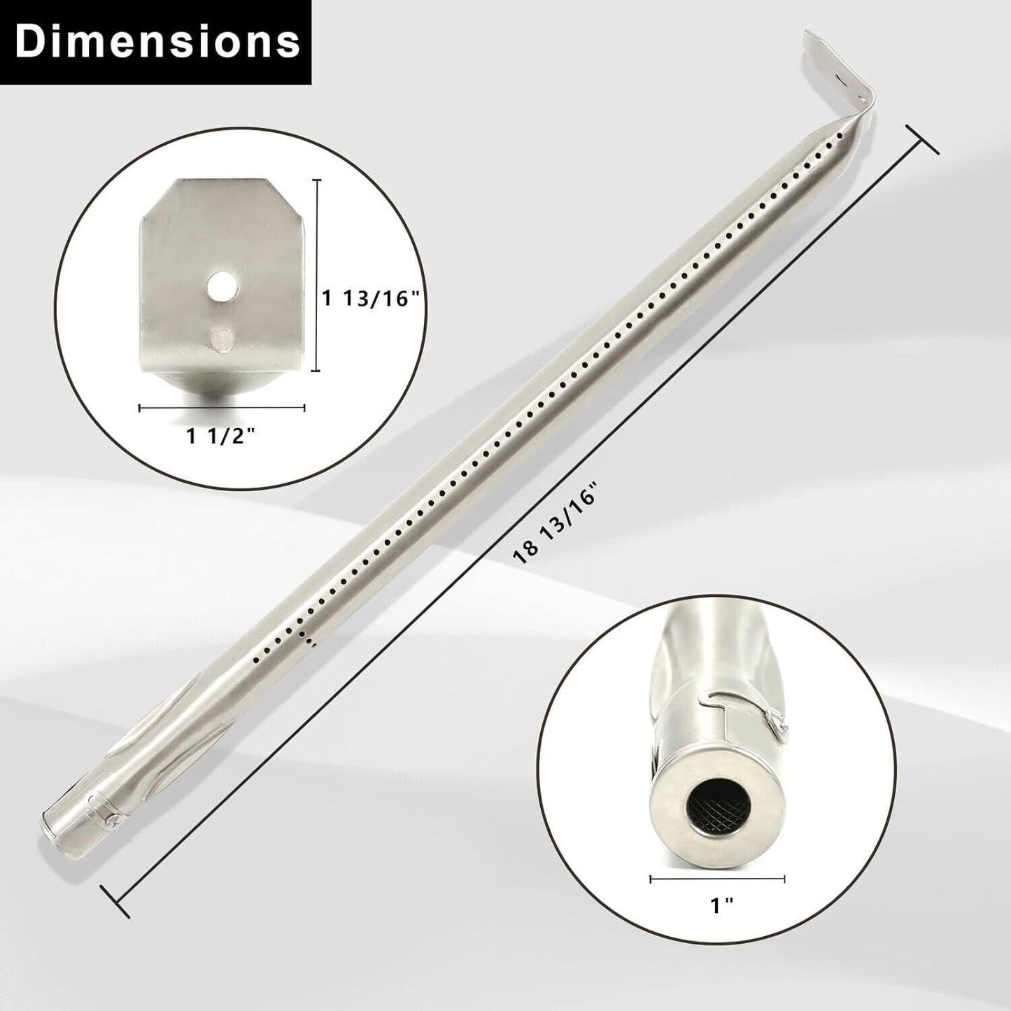 Set Of 4 YIHAM KB837 Grill Burner Tubes Stainless Steel for Napoleon Legend 485