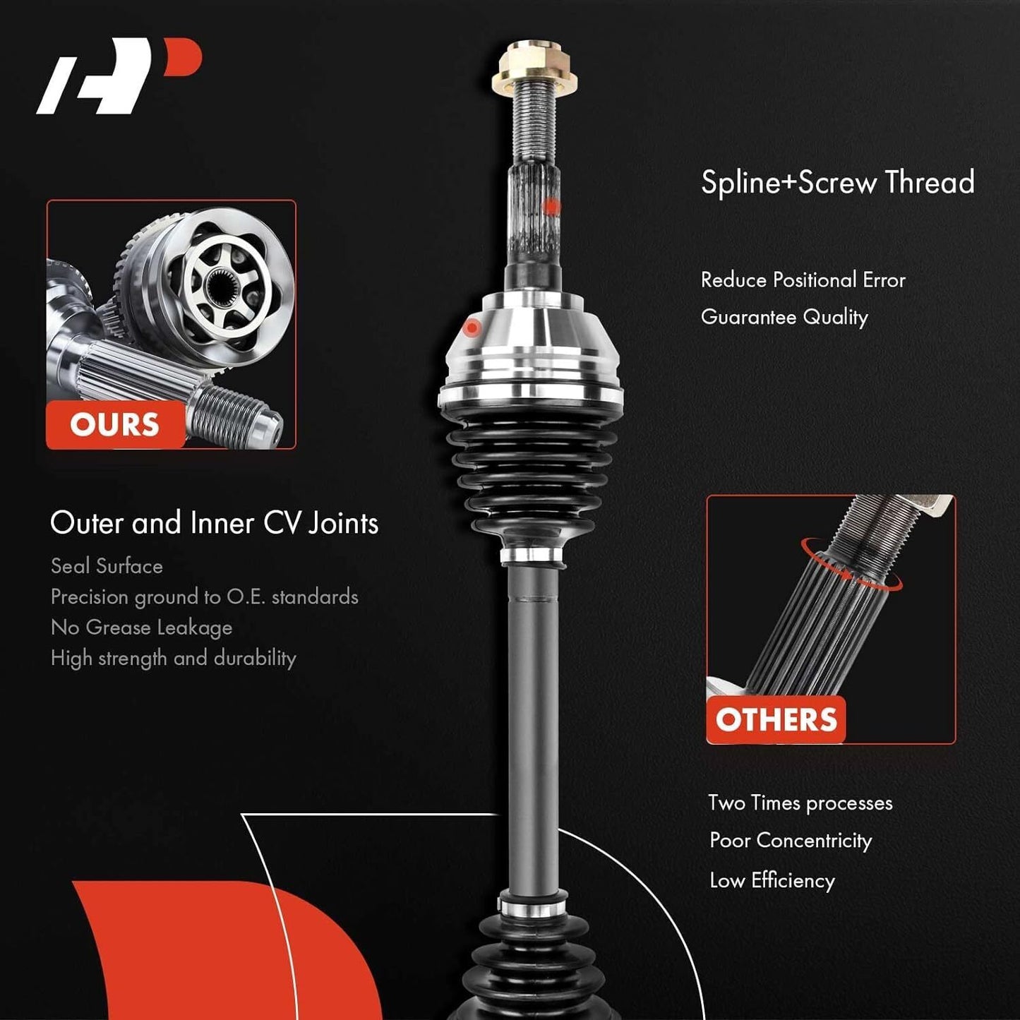 A-Premium CV Axle Shaft Assembly For Cadillac CTS 2003-2007 2.8L Rear Left Side
