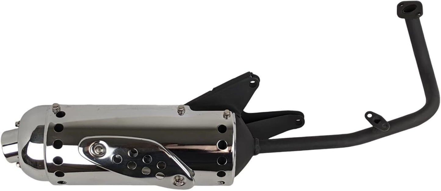 GY6-50cc Scooter Performance Exhaust Muffler 4 Stroke QMB139 Black Cannister