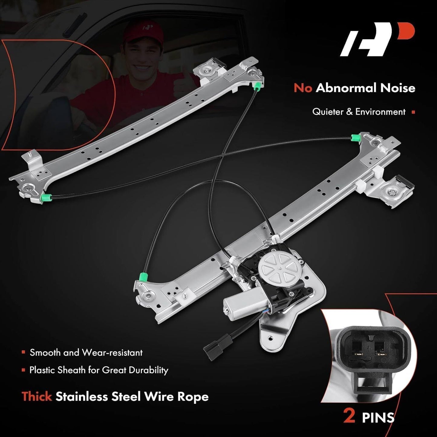 For 2001-2006 Chevrolet Silverado 1500 3500 Power Window Regulator Rear Left