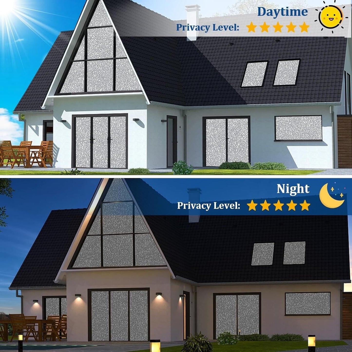 Sun Blocking Frosted Window Tinting Privacy Anti UV Heat Control Film
