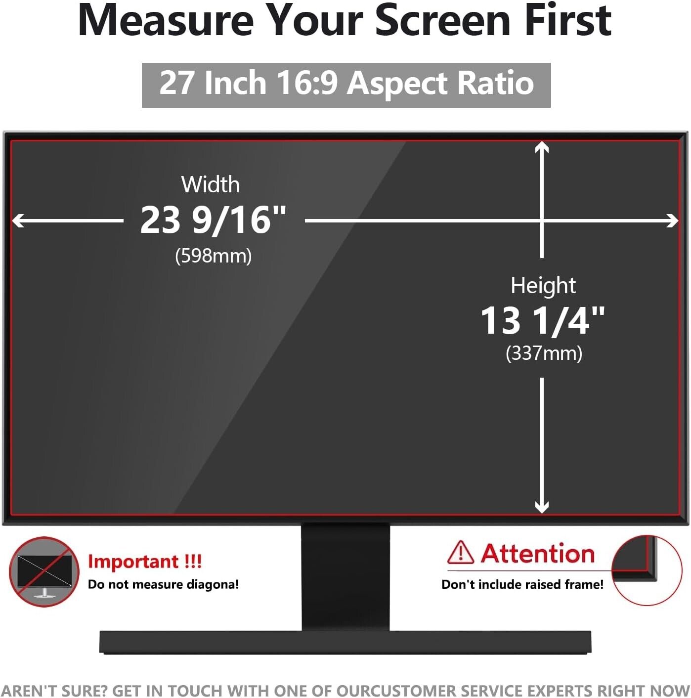Computer Privacy Screen Shield 27" for 16:9 Widescreen Desktop Monitor Pack of 2