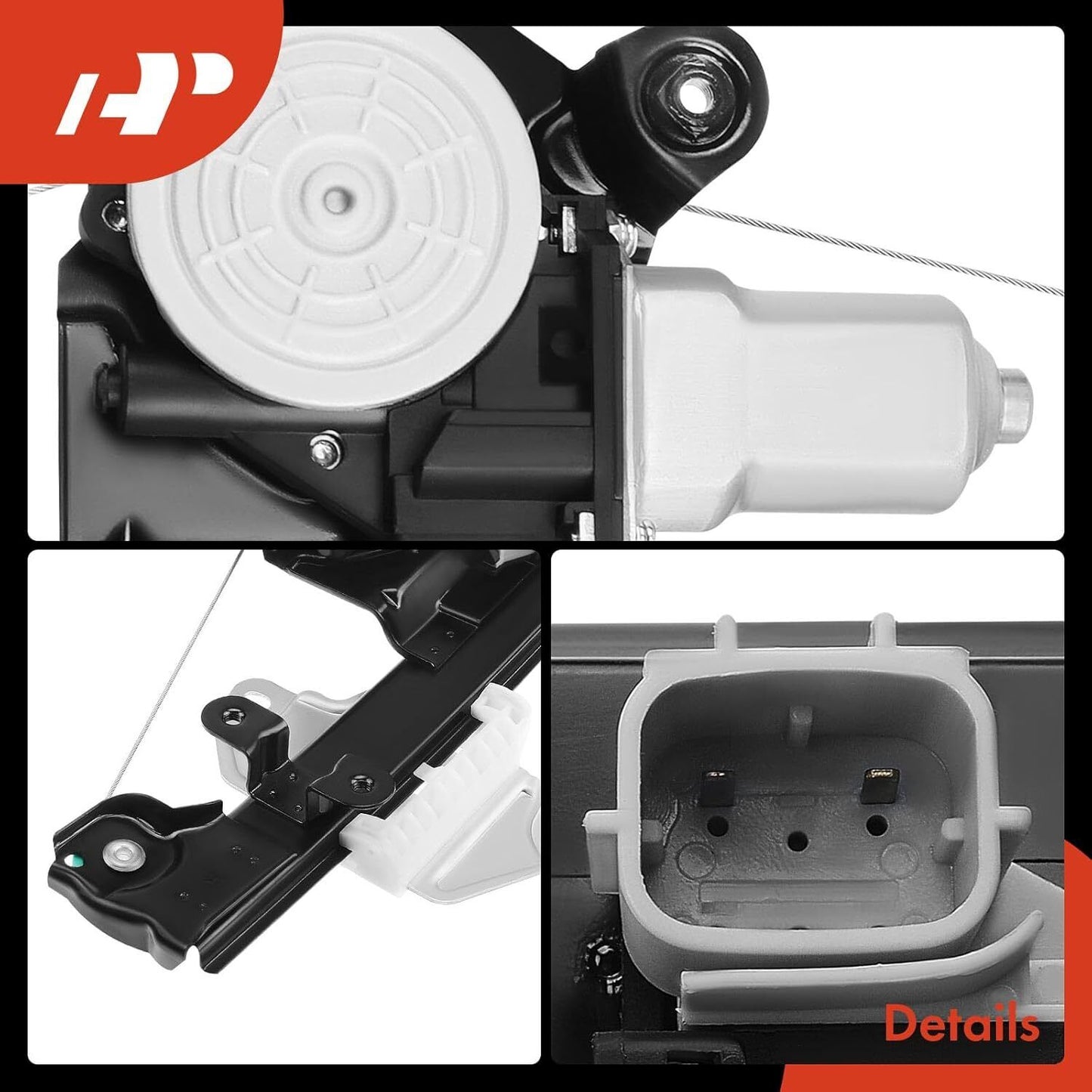Electric Power Window Regulator with 2-Pin Motor For Nissan Altima 2013-2018