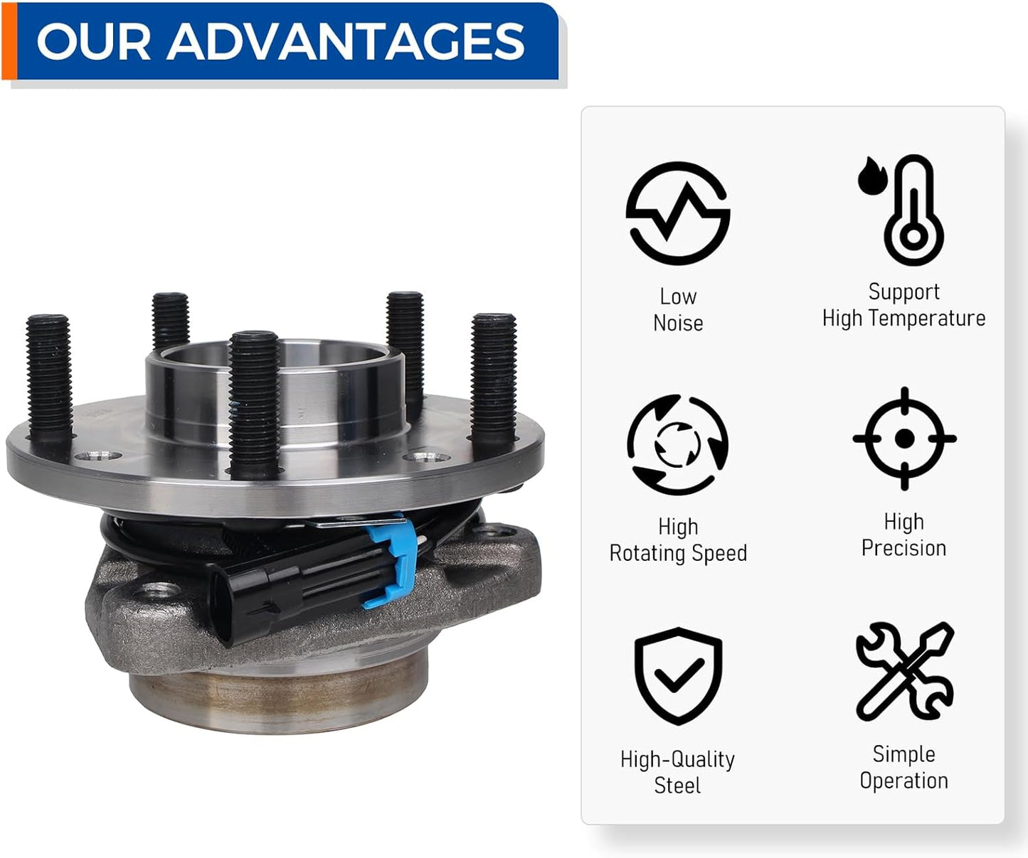 513124 Front Wheel Hub Bearing Assembly 4WD for Chevy Blazer S10 GMC Jimmy Sonoma