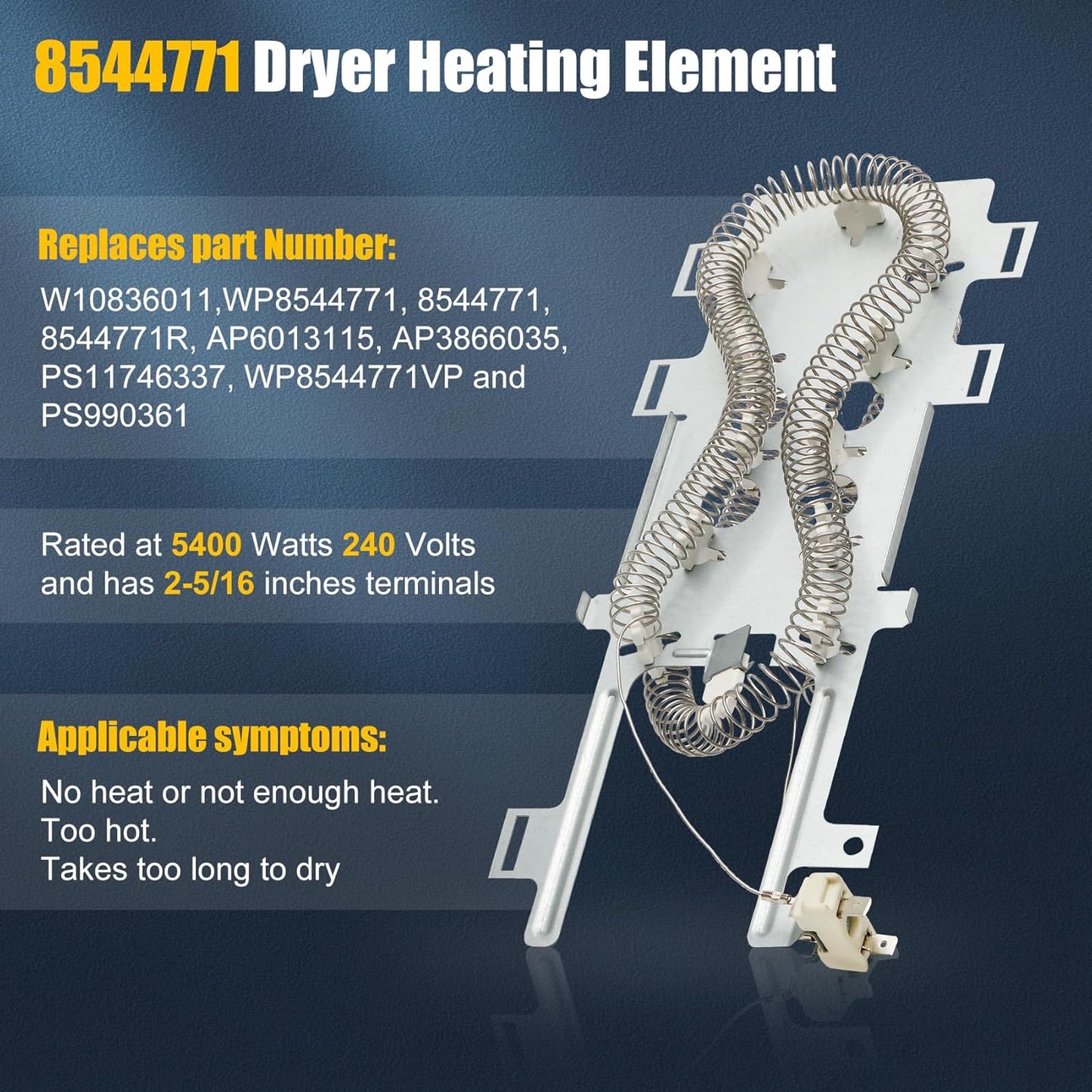 Dryer Heating Element Thermostat Fuse Kit for Maytag Kenmore Whirlpool 8544771
