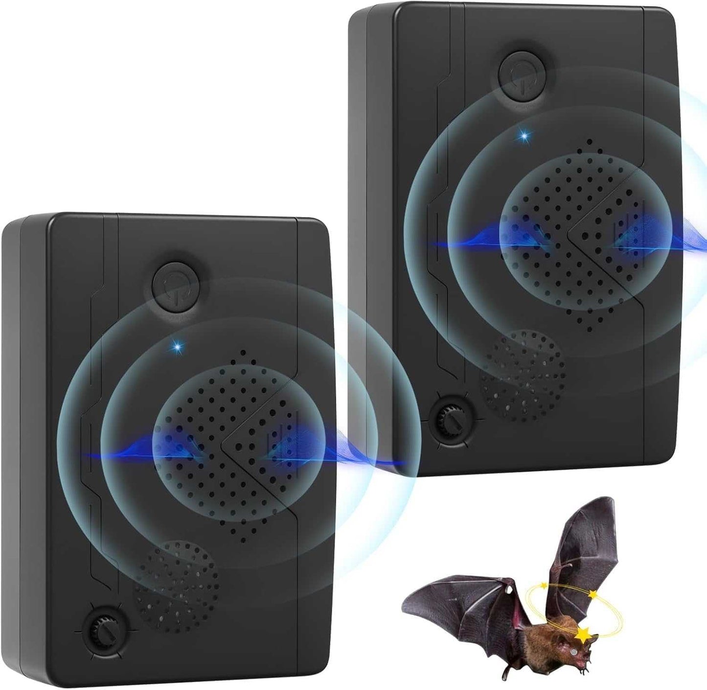 2025 2Pack Ultrasonic Bat Repellent Outdoor Attic Bird Deterrent Indoor Rechargeable NA261-003