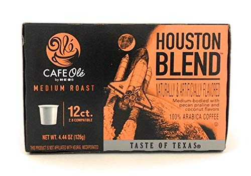 Cafe Ole Taste of Texas Gourmet Coffee K Cups Gift Assortment, 12ct. (36 Cups) Houston Blend, Texas Pecan, Taste of San Antonio
