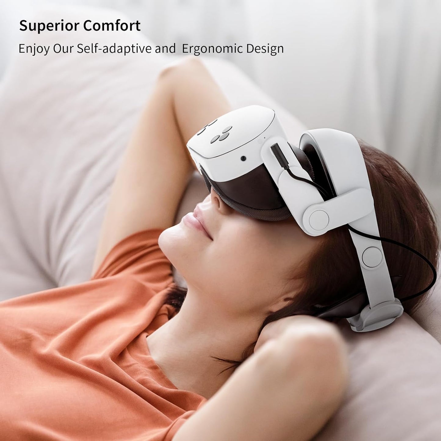 Head Strap for Meta Quest 3S 20W A3 Max Battery Fast Charging 10800mAh Comfort