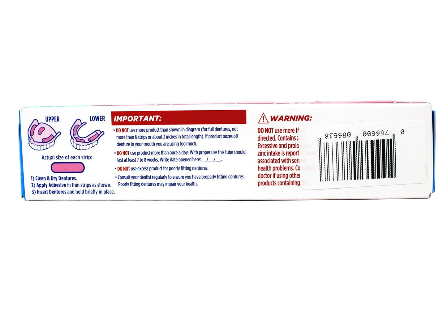 Fixodent Denture Adhesive Cream Original All Day Hold Fulls Partials 2.4 oz 5 Pack