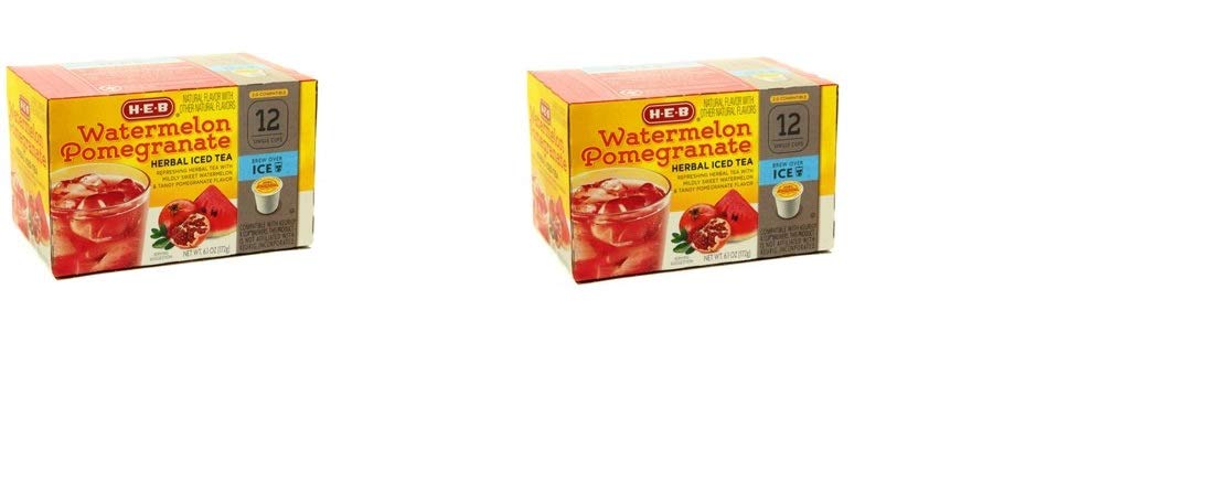 HEB Watermelon Pomegranate Lemonade Single Cups; 2.0 Compatible 12 cts. (Pack of 2)Total 24