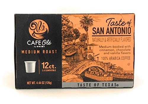 Cafe Ole Taste of Texas Gourmet Coffee K Cups Gift Assortment, 12ct. (36 Cups) Houston Blend, Texas Pecan, Taste of San Antonio HB306-024