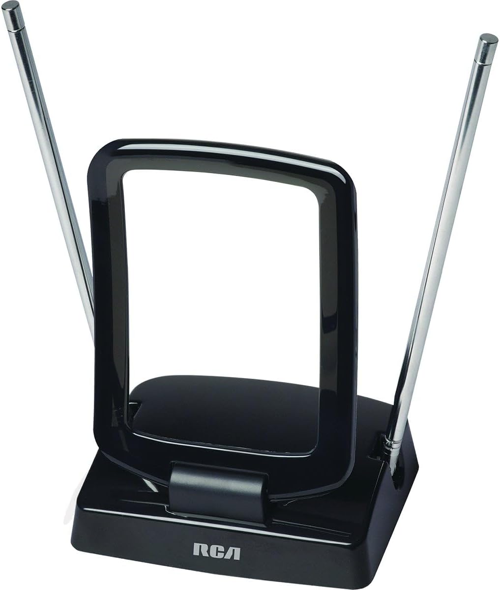 RCA ANT310Z Amplified Indoor FM and TV Antenna in Black