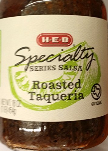 HEB Specialty Series Salsa 16oz Glass Jar (Pack of 4) Select Flavor Below (Roasted Taqueria - Medium)