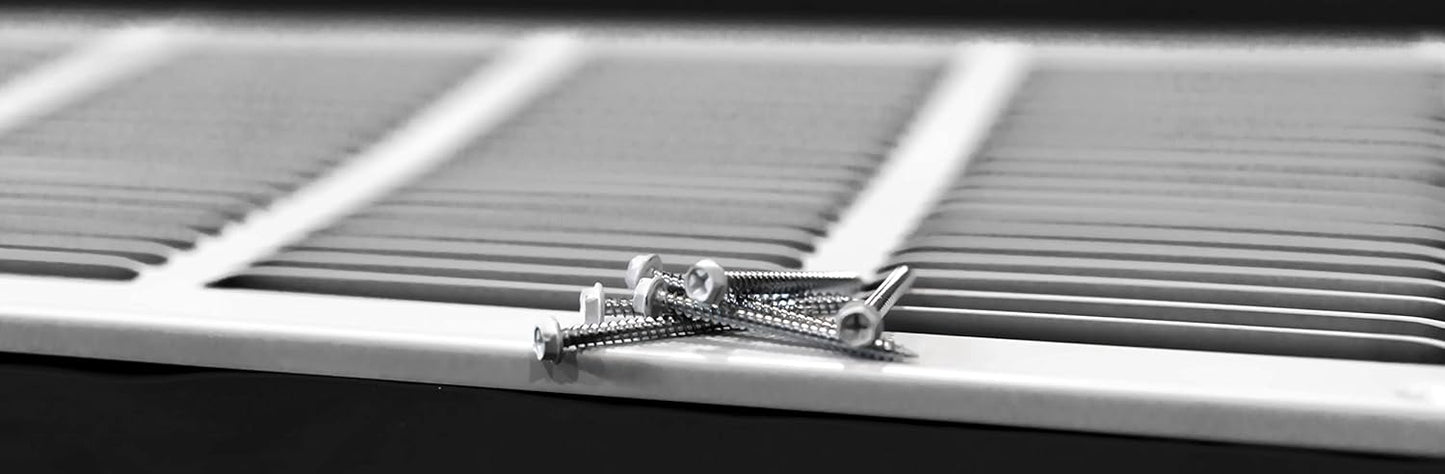 24 x 14 Steel Return Air Grille HVAC Vent Cover Wall Sidewall Ceiling White