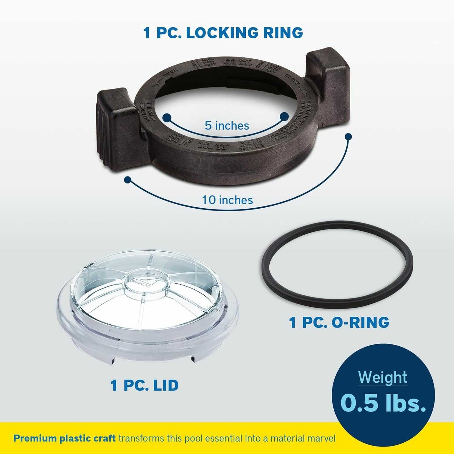 Zodiac R0480000 Lid Locking O-Ring Replacement Jandy FloPro FHPM Pump NA240-002